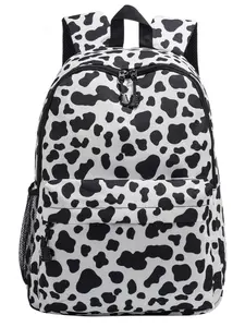 Women's All Over Leopard & Flower Print Backpack, Casual Large Capacity School Bag, Lightweight Waterproof Backpack for Women & Men