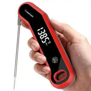 Digital Thermometer - 0.5 Sec Instant Read Thermometer Digital, Kitchen Thermometer Precise ±0.5℉, IP67 Waterproof, Large Bright LED Display, for BBQ/Grill/Cooking/Candy (S1)