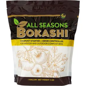 Seasons Bokashi Compost Starter 2 lbs (1 Gallon) - Dry Bokashi Bran for Kitchen Compost Bin, Compost  Pet   & Easily with Low Odor by