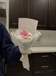 Handmade Crochet Huge Ombre Rose Bouquet