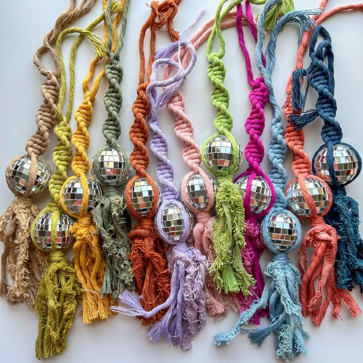 Macrame Discoball Car Charm Macrame Discoball Car Charm