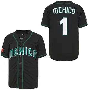 BLACK Mexico Baseball Jersey