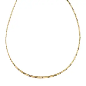 Omega Chain Necklace 17.5-19.5 Inches in ION Plated Yellow Gold Stainless Steel