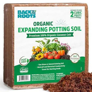 Back to the Roots Organic Coir, 51 Quart Expanding Soil, Great for Seeds and Potting