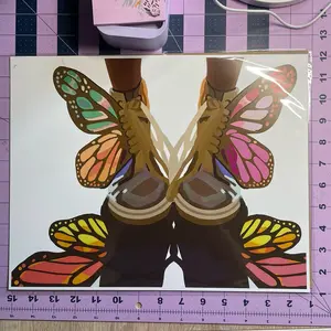 Pyblehs Shop Butterfly Shoes Digital Art Print
