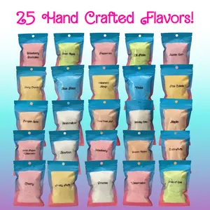 Cloud Candy Co Sample Pack - 25 Cotton Candy Flavors - Sweets, Snacks, Spicy Cherry Strawberry Birthday Bonbon Candies