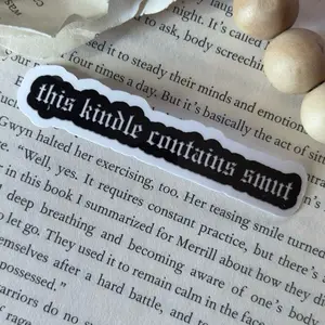 This Kindle Contains Smut Bookish Dark Romance Sticker, Kindle Sticker, Book Lover Gift, Kindle Accessory, Dark Romance, Smut decorative sticker waterproof vinyl sticker