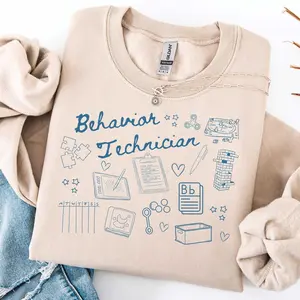 RBT Short Sleeve T-shirt / Sweatshirt , Behavior Technician tee, Behavior Therapist ABA Behavior Tech Cotton Fabric
