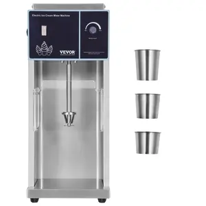 VEVOR Ice Cream Blender,  400W High-Speed Ice Cream Maker Mixer Stir Machine 4200RPM, Stepless Speed Adjustment, 304 Stainless Steel Ice Cream Shaker, 3 Hand Cups, Make Various Flavors of Ice Cream