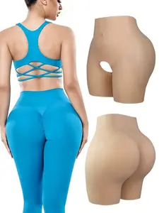 Silicone Butt Lifting Shorts, High Waist Shaping Biker Shorts, Shapewear, Underwear, Unisex, Thickened Design, Lift Buttocks & Peach Butt, Suitable For Daily Wear & Sports, Confident Shaping