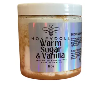 Lemon Poundcake Emulsified Body Butter - Deeply Moisturizes and Leaves Skin Smooth and Silky - Body Care whipped