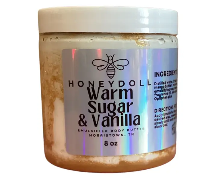 Lemon Poundcake Emulsified Body Butter - Deeply Moisturizes and Leaves Skin Smooth and Silky - Body Care whipped