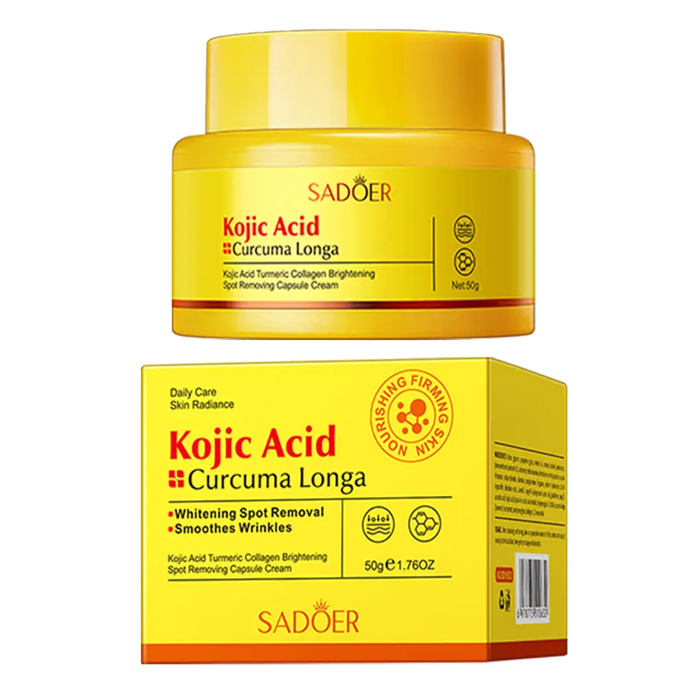 Firming Facial Cream Kojic Acid Turmeric Vita Vitamin C Capsule Cream for Uneven Skin Tone  | Collagen Brightening Capsule Cream - Dark Spot Remover Moisturizers extra hydration