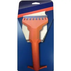 Multi-Purpose Wallpaper Scraper Tool: Sticky Paste Remover, Heavy-Duty Scraping, Reusable Adhesive Cleaner, Ergonomic Handle for Effortless Removal, Durable Stainless Steel Blade