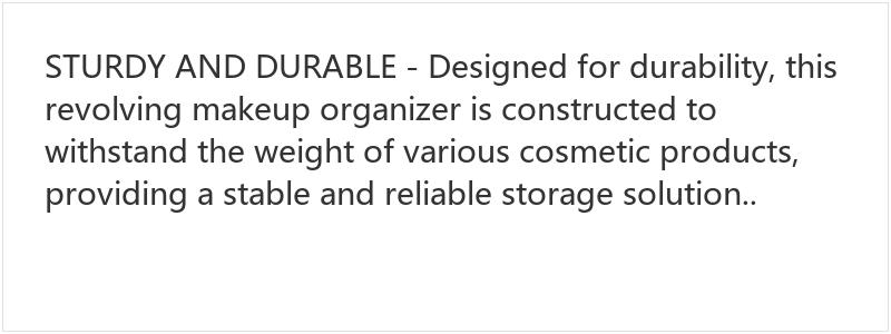 360° Rotating Makeup Organizer, Spinning Cosmetic Storage Rack with Adjustable Shelves, Space-Saving Vanity Organizer, Multicolor