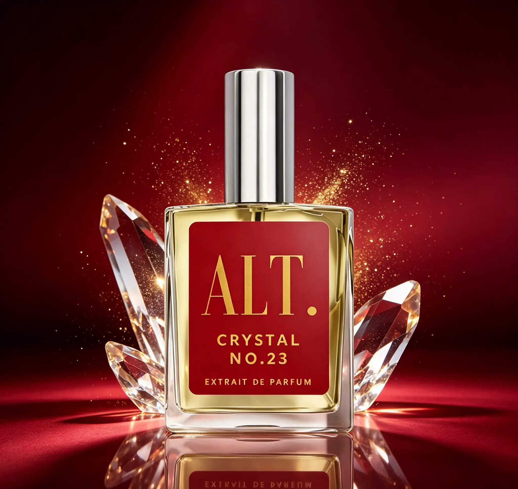 ALT. FRAGRANCES Crystal No. 23 – Inspired by Baccarat Rouge 540, Unisex Extrait de Parfum, Long Lasting Fragrance for Men & Women with Jasmine, Amberwood & Cedar, 60ml
