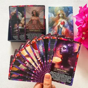 Angel's Wisdom Oracle Cards Deck - 400 GSM Coated Paper, 12 Years Above, Angel Number Affirmation Cards for Divine Guidance & Personal Growth