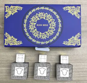 Jean Miss 3-Piece Men's Fragrance Gift Set Ocean Breeze Cedarwood Amber Eau De Toilette 3Oml Portable Perfume Bottles for Travel