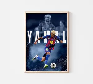 Lamine Yamal Poster, Soccer Legend Poster (Frame Not Included)