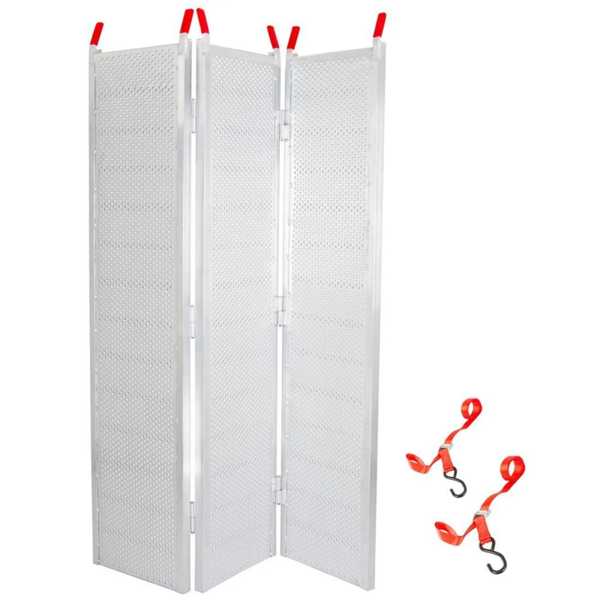 Black Widow 6’ 5” Punch Plate Aluminum Wide ATV Ramp, 1,500 Lbs Capacity, Silver