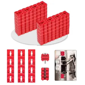 100 count Outlet Spacers for Electrical Box, Electrical Outlet Spacers Shims  and Receptacle Spacer Socket Electrical Box Extender for Loose Outlet Electric  (Red)