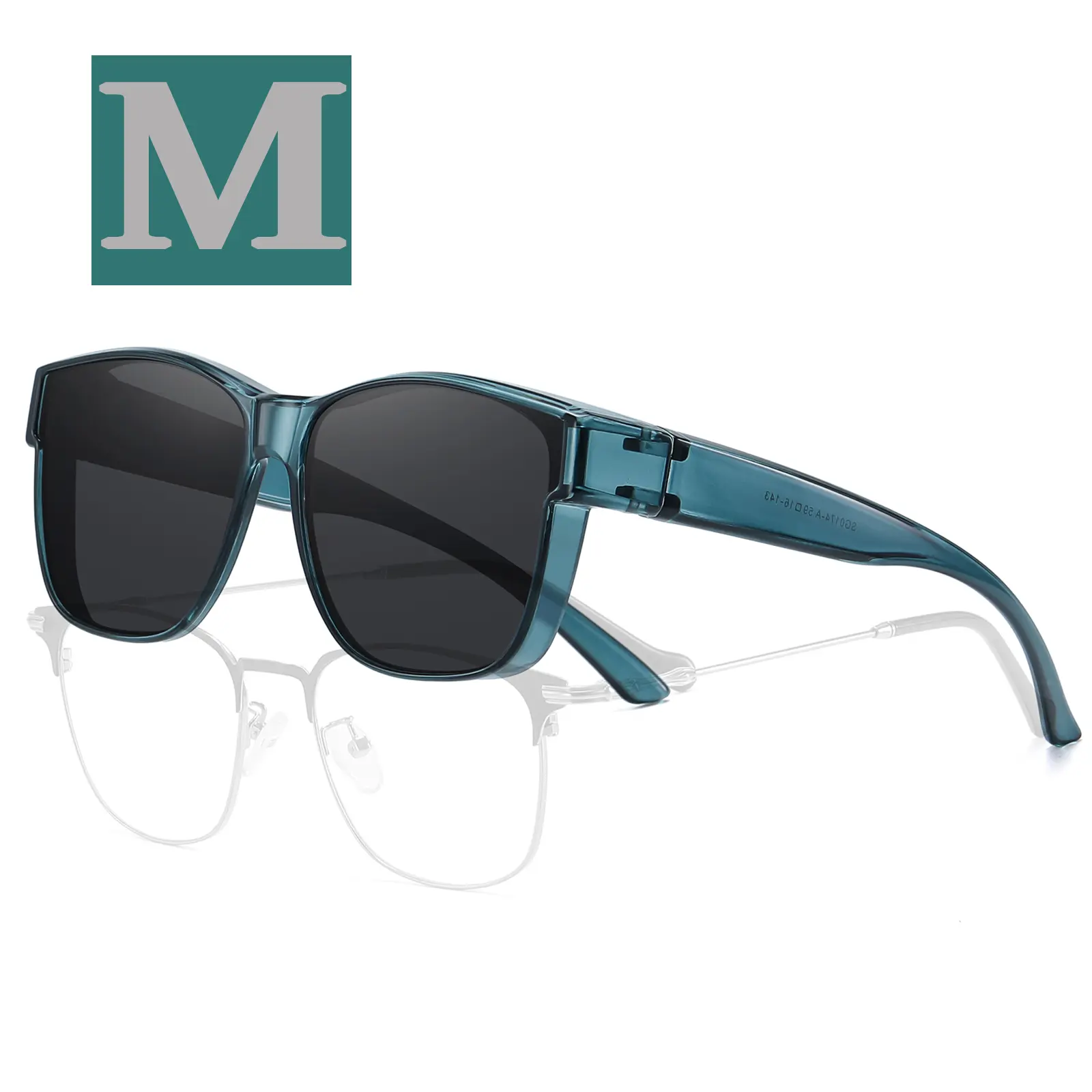 M Size Blue Frame Grey Lens
