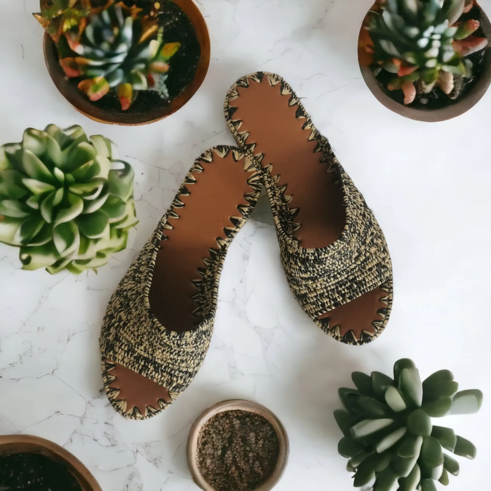 Sahara Step – Moroccan Handmade Raffia Sandals | Breezy & Elegant Summer slipper