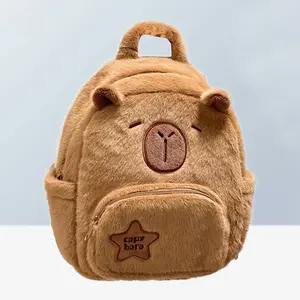 Cute Plush Capybara Backpack for Women & Girls – Adorable Animal-Themed Small Daypack, Adjustable Straps, Fashionable Casual Backpack for School, Travel, Vacation & Daily Use