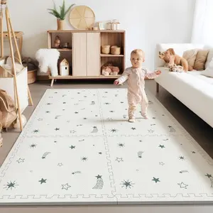 PIGLOG Baby Foam Play Mat 72x48 Interlocking Floor Mats for Kids - Easy to Clean, Suitable for Indoor & Outdoor Use, Unisex Design