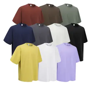 Men's Heavyweight Cotton Mock Neck Oversized T-Shirt, 3-Pack Blank Tees, Ideal for daily casual, street style, layering, gym, and versatile everyday outfits Crewneck