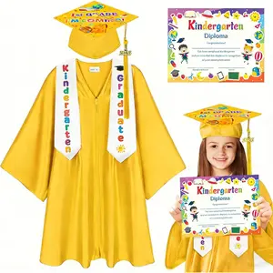 Kindergarten Graduation Gown Cap Set with 2026 Tassel Stole Preschool Graduation Set