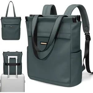 Convertible Laptop Backpack for Women Casual Daypack Notebook Tote Bag for Work College Travel Leisure (Atrovirens)
