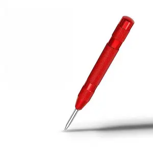 1pcs 5 Inch Spring Loaded Automatic Center Punch Tool, Durable Steel Precision Marking for Metal & Glass, Rust-Resistant Polished Round Tip