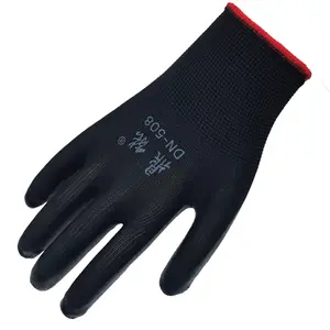 12 Pairs Nitrile Gloves, Durable Nylon Work Gloves, Anti-Slip Rubber Coated, Ideal for Construction & Gardening, Safety Protective Gear