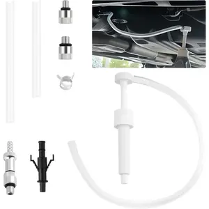 Transmission Fluid Pump Kit with 3/8" Swivel,Transmission Fluid Transfer Pump Kit with 8mm & 10mm Male Adapters,Multi-Purpose Gear Oil Pumps for Oil & Water Transporting