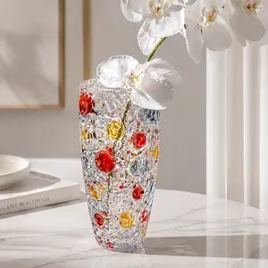 Colorful Glass Vase Aesthetic Home Decor | Modern Bubble Vase for Living Room, Dining Table Centerpiece, Luxury Gift Idea