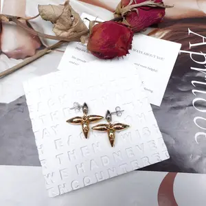 Pre-owned Louis Vuitton Floral Metal Earrings T10282221