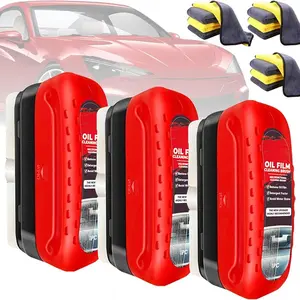 Car Oil Film Cleaning Brush, Powerful Windshield Cleaner, Car Glass Anti-Fog Coating, Multi-Functional, 120ML, Automotive Care Tool