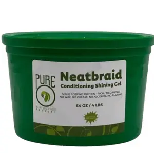 Pure O Natural Neatbraid Beauty Professional Conditioning Shining Gel 64.oz / 4 LBS