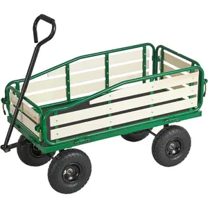 VEVOR 39 inch Pull Along Kids Wagon, Red Rolling Utility Cart Wagons for Kids, Cargo Wagon for Garden, Beach, Camping for Child PresentVEVOR Super Brand Day