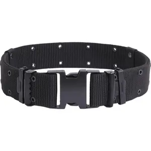 Black - Marine Corps Style Quick Release Pistol Belt - Adjustable 2.25 Wide Tactical Belt