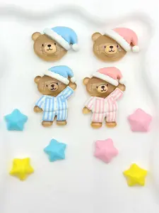 Blue Bear Animal Shoe Charms, Resin Material, Perfect for Crocs Shoes, Cute Decorations, 10-Piece Set, Fun and Stylish Accessories