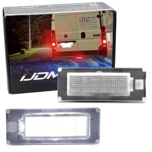 iJDMTOY Xenon White Full LED License Plate Light Kit For RAM 2014-up Promaster 1500 2500 3500, Powered By 18-SMD LED Diodes