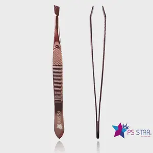 Tweezers for Eyebrows color Rose Gold model 143 Ps Star Makeup Stainless