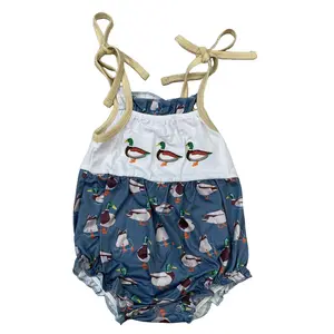 Girl Mallard Bubble Baby Hunting Clothing Onesie Baby Summer Romper Bubble