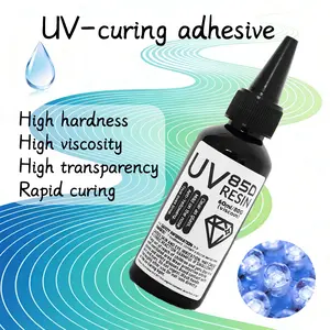 UV Resin Glue 60ML/80g, High Transparency, Smooth Surface, Industrial Adhesive DIY Sealing, Model Xinghao Gy-6610
