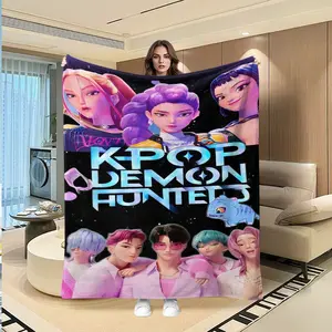 Kpop Girl Group Blanket, Creative Digital Print Flannel Throw, Thanksgiving, Valentine's Day, Christmas Gift, Holiday Gift Blanket