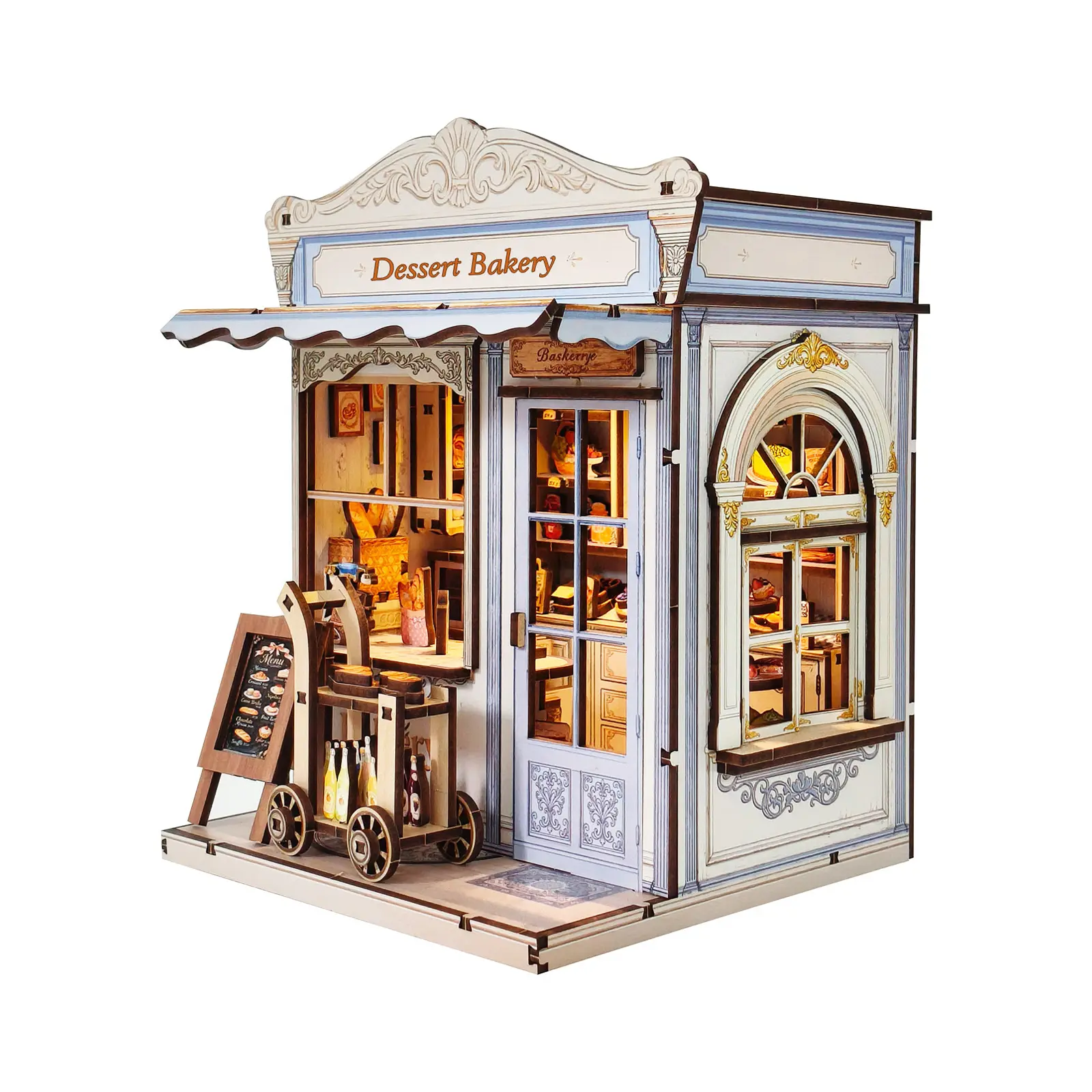 This DIY exquisite "Country Grain Bakery" bookend model kit is a 3D wooden assembly model with built-in warm LED lighting. It's perfect for adult craft enthusiasts and food lovers, making it a memorable and heartfelt gift.