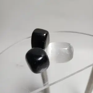 EMPATH ENERGY PROTECTION KIT - CRYSTAL TUMBLES - Protect your Energy! JET, OBSIDIAN, & SATIN SPAR!