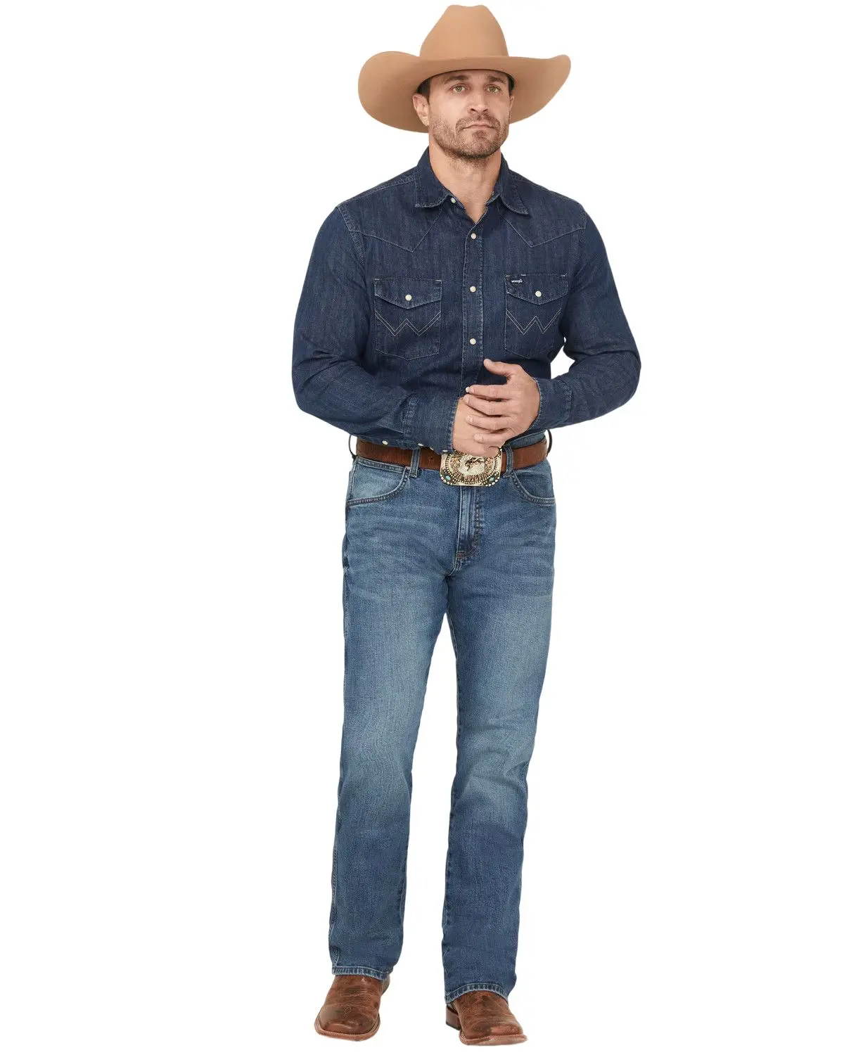 Wrangler Men's Retro Men'S 77Mwz Harris Medium Wash Slim Bootcut Stretch - 112361323